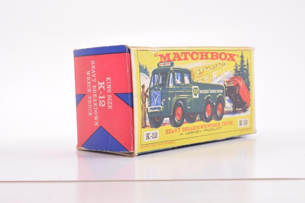 Matchbox King Size K-12 Heavy Breakdown/Wreck Truck Die-Cast Vehicle with Original Box