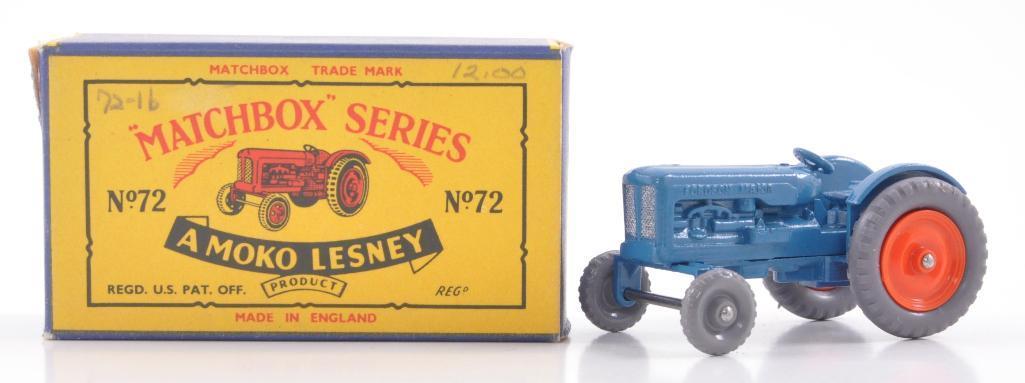 Matchbox No. 72 Fordson Tractor Die-Cast Vehicle with Original Box