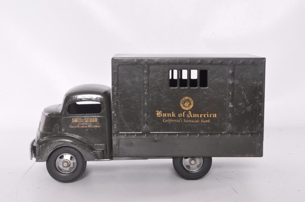 Smith Miller "Smitty Toys" Bank of America Advertising Pressed Steel Delivery Truck