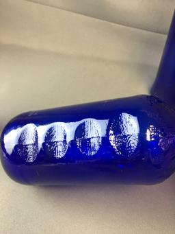 Group of 5 Cobalt Blue Glass Bottles and Vases