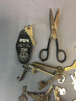 Group of vintage keys