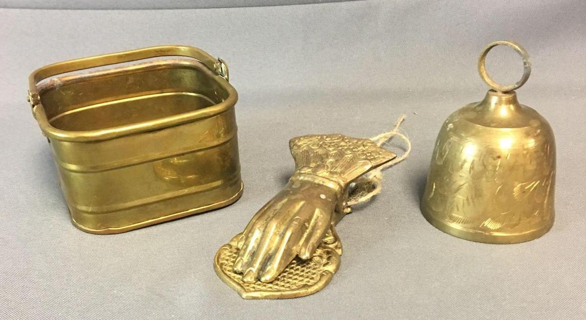 Group of 3 Vintage Brass Decor