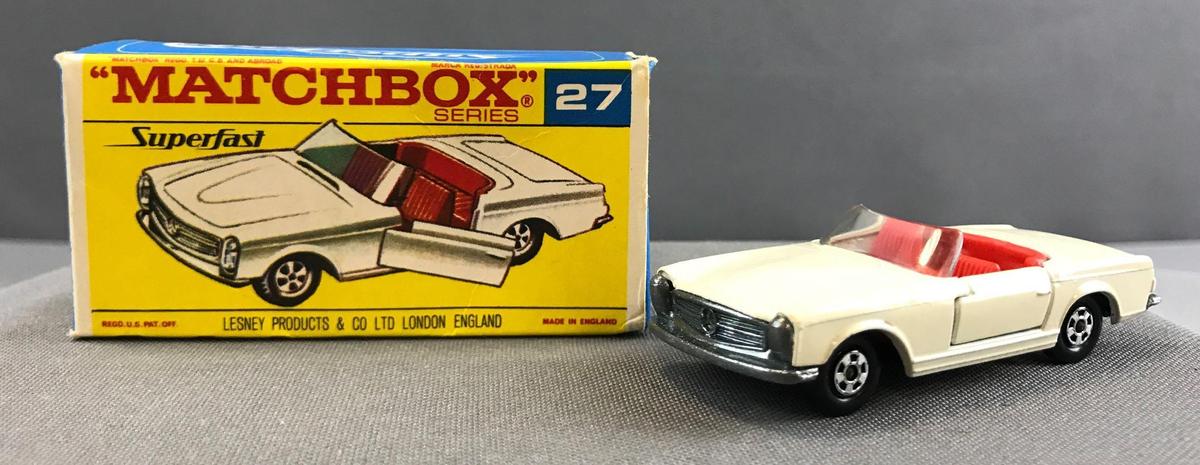 Matchbox Superfast No. 27 Mercedes Benz 230 SL die cast vehicle with Original Box