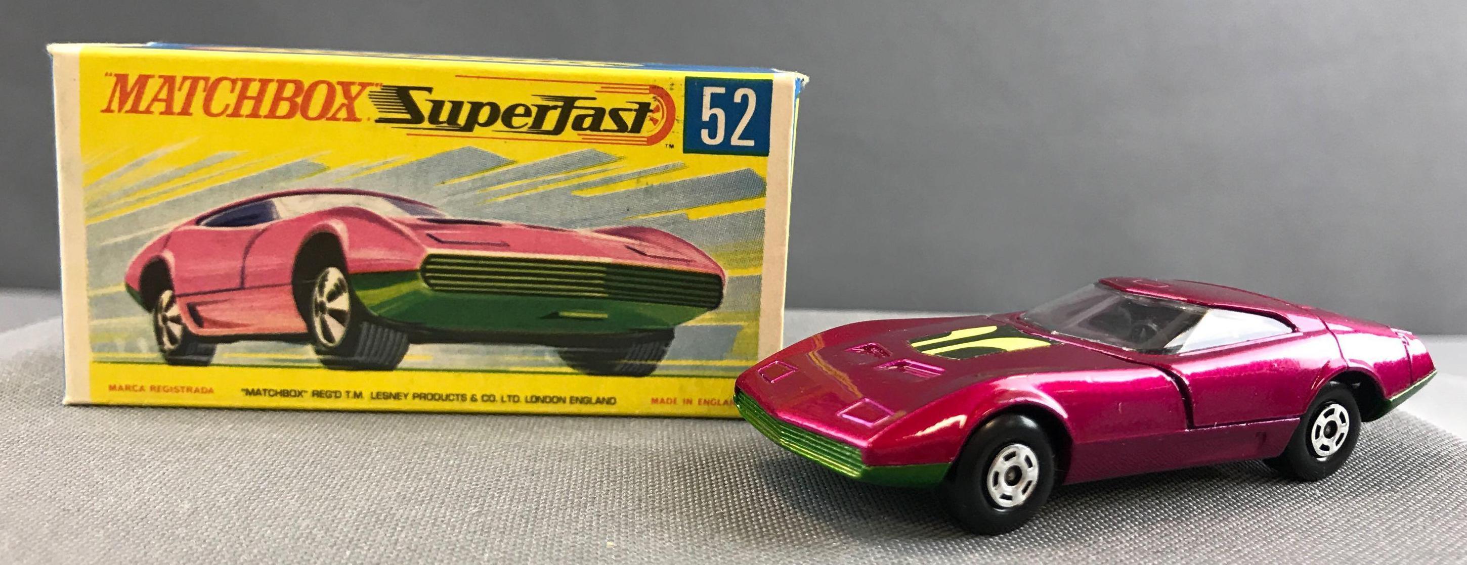 Matchbox Superfast No. 52 Dodge Charger MK III die cast vehicle with Original Box