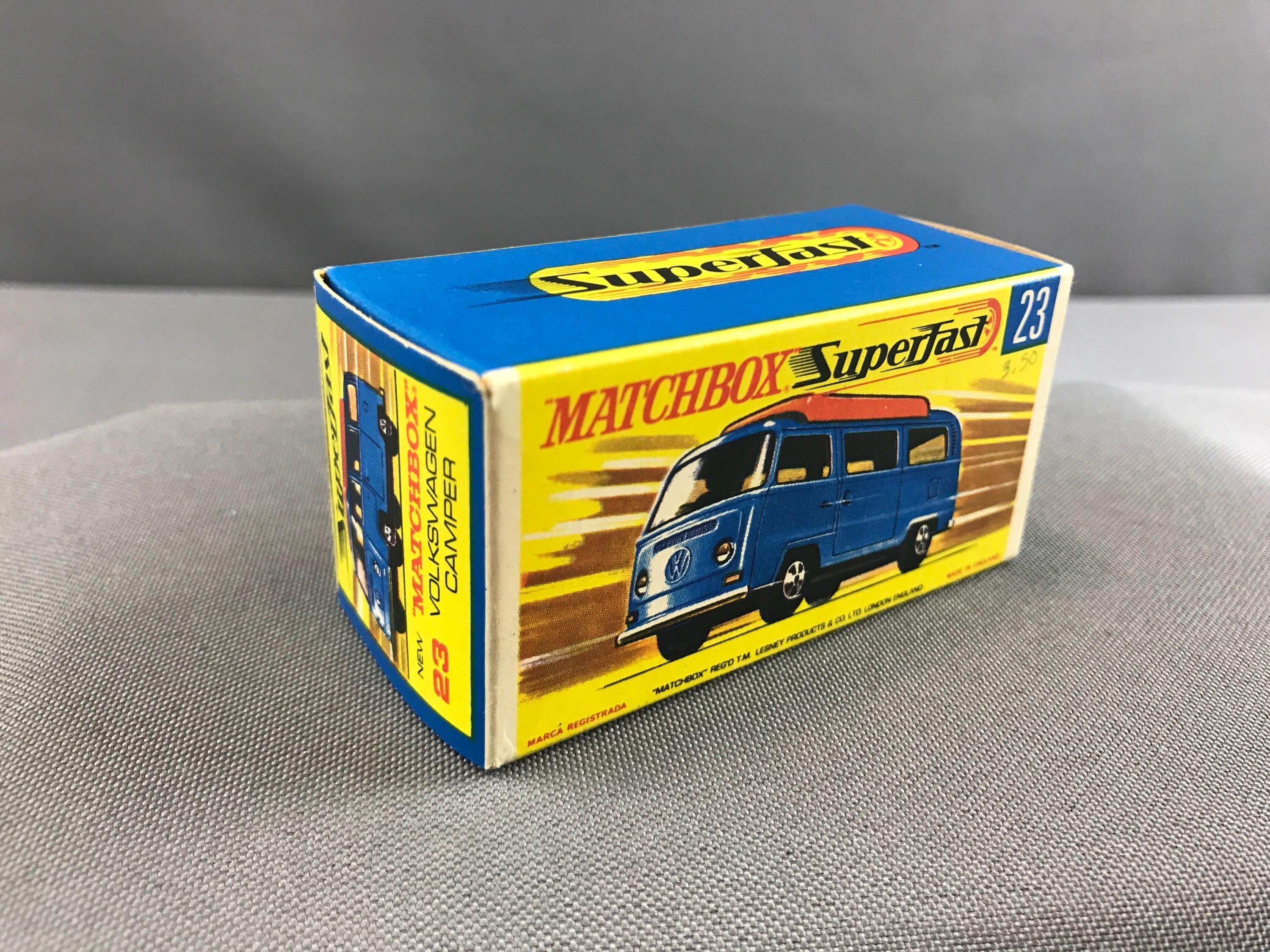 Matchbox Superfast No. 23 Volkswagen Camper die cast vehicle with Original Box