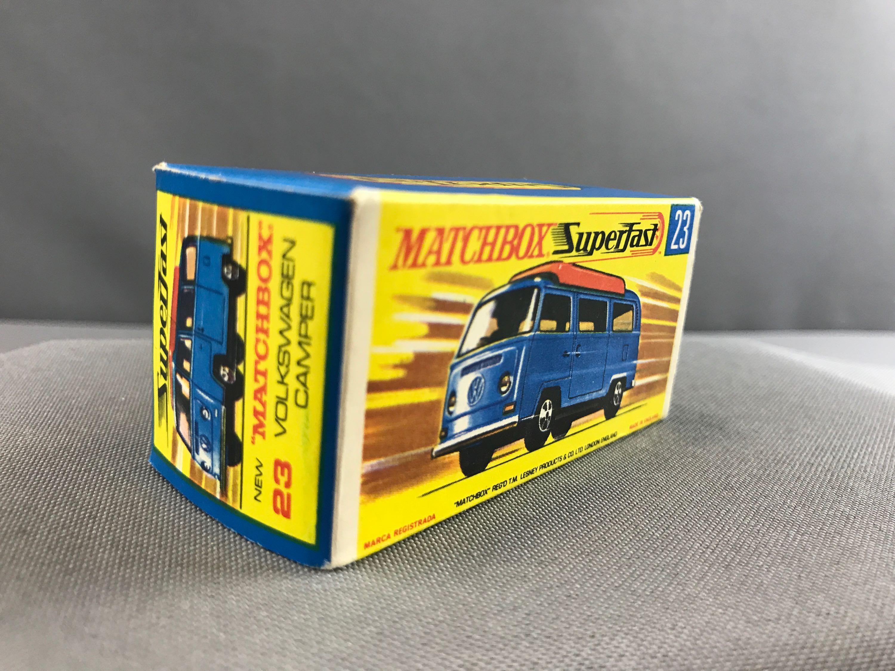 Matchbox Superfast No. 23 Volkswagen Camper die cast vehicle with Original Box