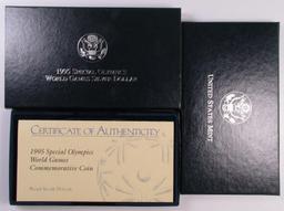 1995 Special Olympics World Games Proof Silver Dollar Commemorative.