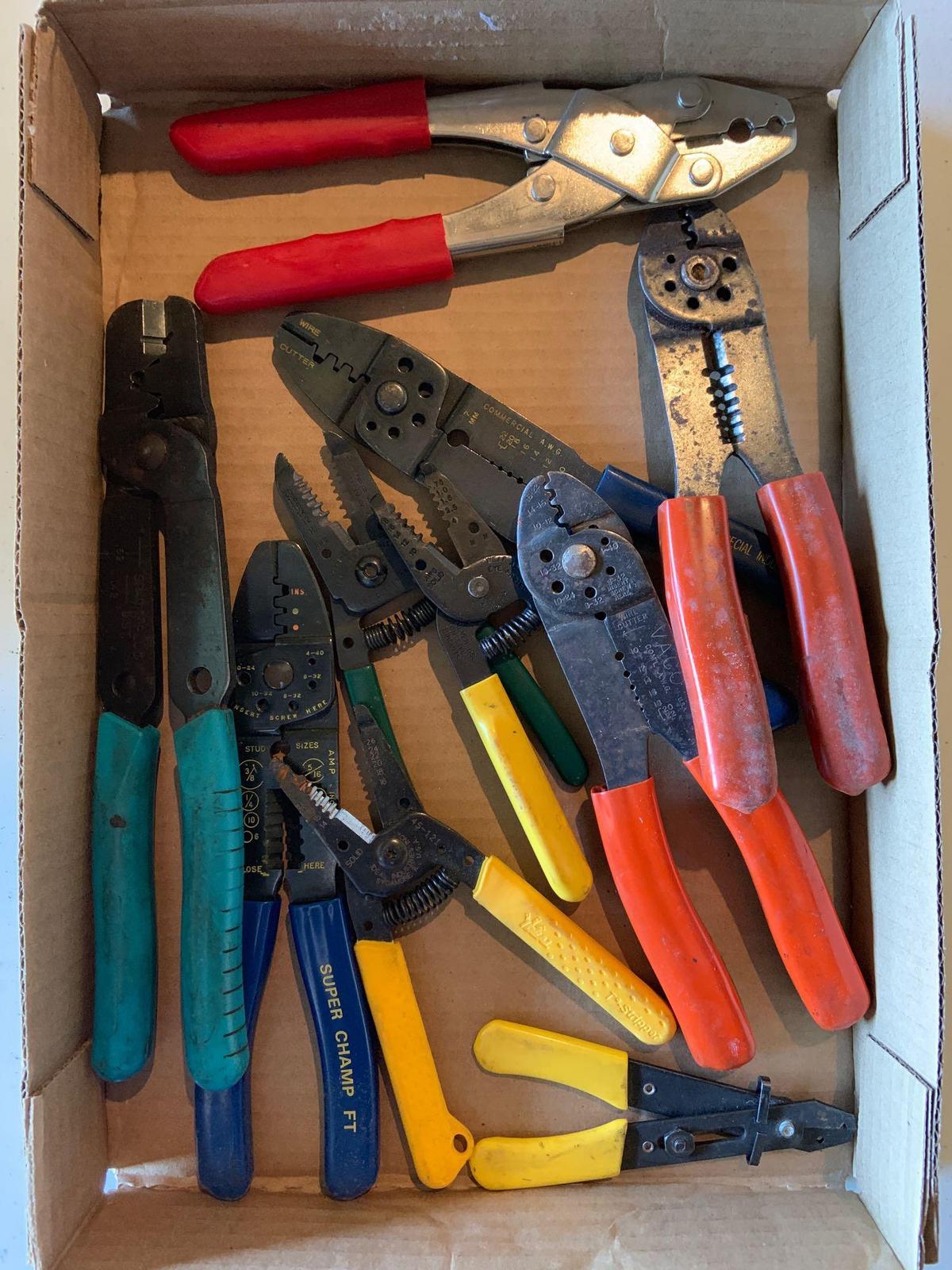 Group of wire strippers and cutters