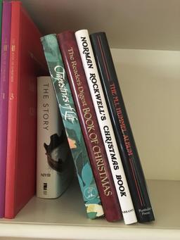 Shelf lot of books