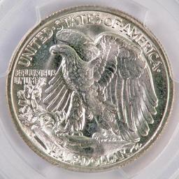 1942 S Walking Liberty Silver Half Dollar (PCGS) MS66+.