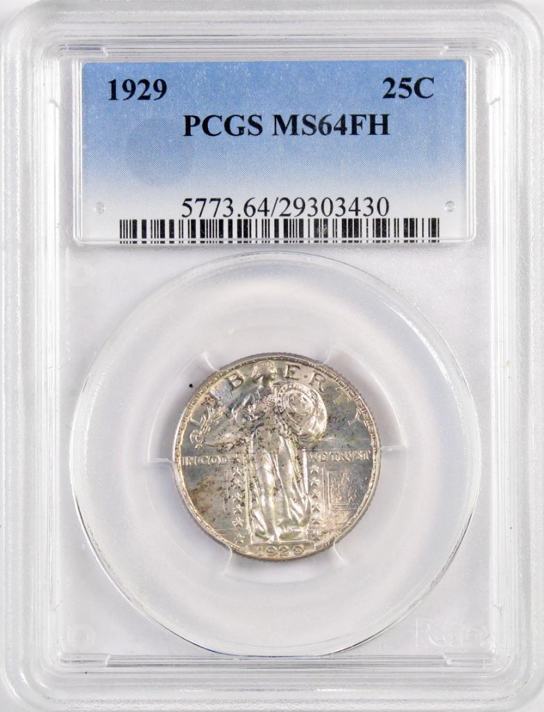 1929 P Standing Liberty Silver Quarter (PCGS) MS64FH.