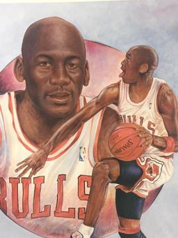 Michael Jordan Numbered Framed Litho