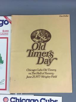 Chicago Cubs 1977 Old Timers Day Program and scorecards