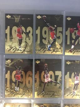 1998 Michael Jordan 12 Card Gatorade Gold Foil Set