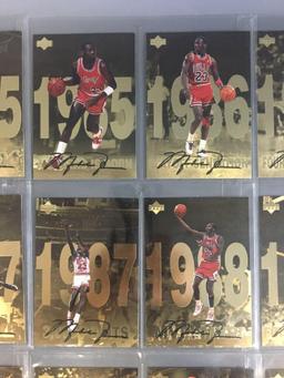 1998 Michael Jordan 12 Card Gatorade Gold Foil Set