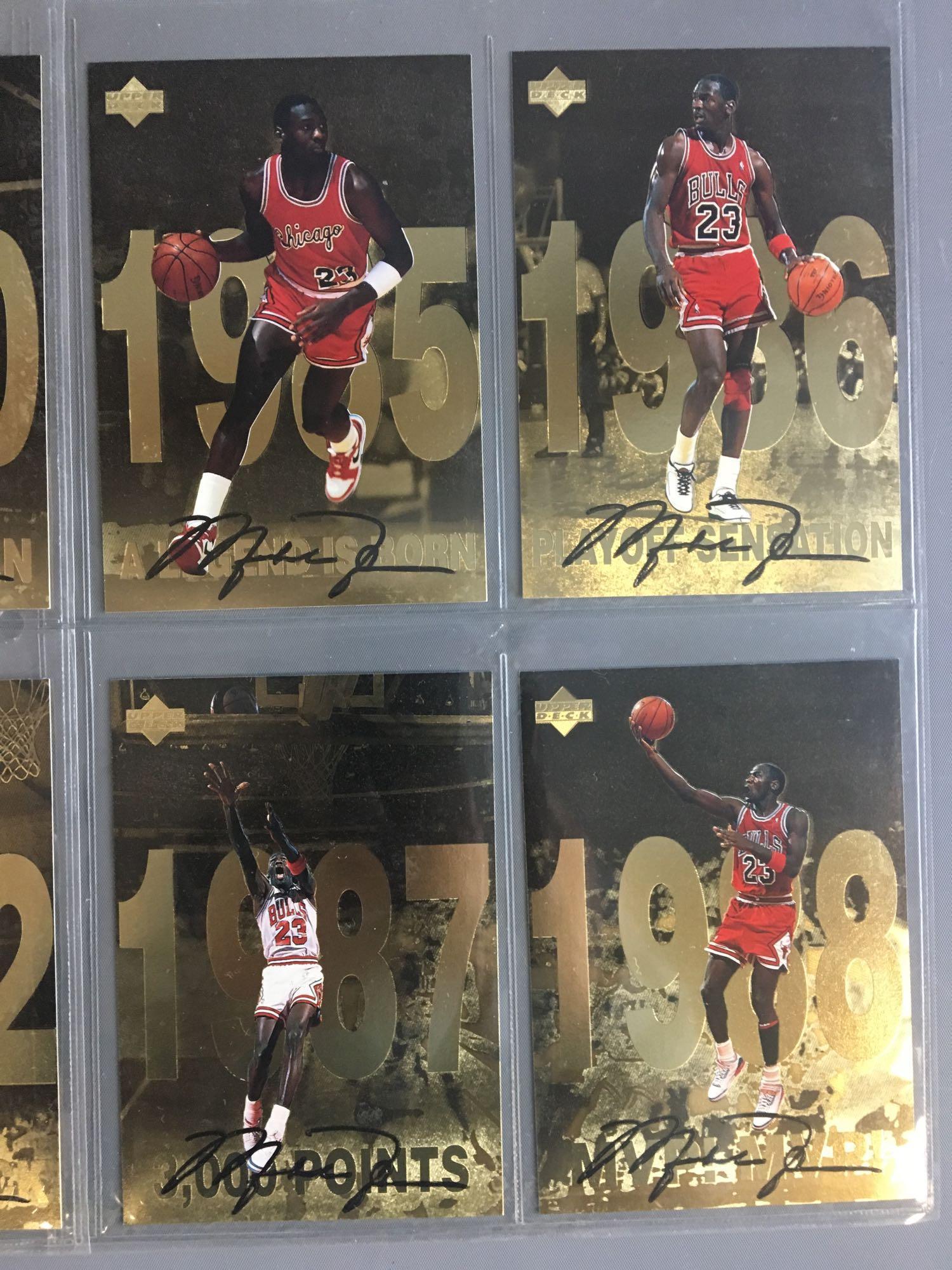 1998 Michael Jordan 12 Card Gatorade Gold Foil Set