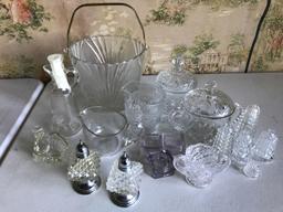 Group of Vintage clear glass