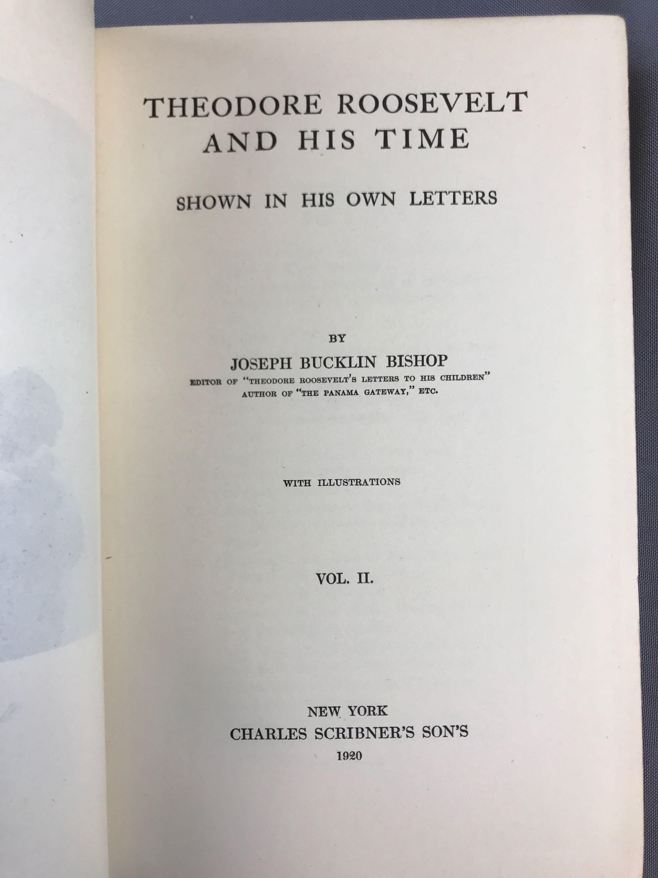 Antique Theodore Roosevelt and His Time Volumes