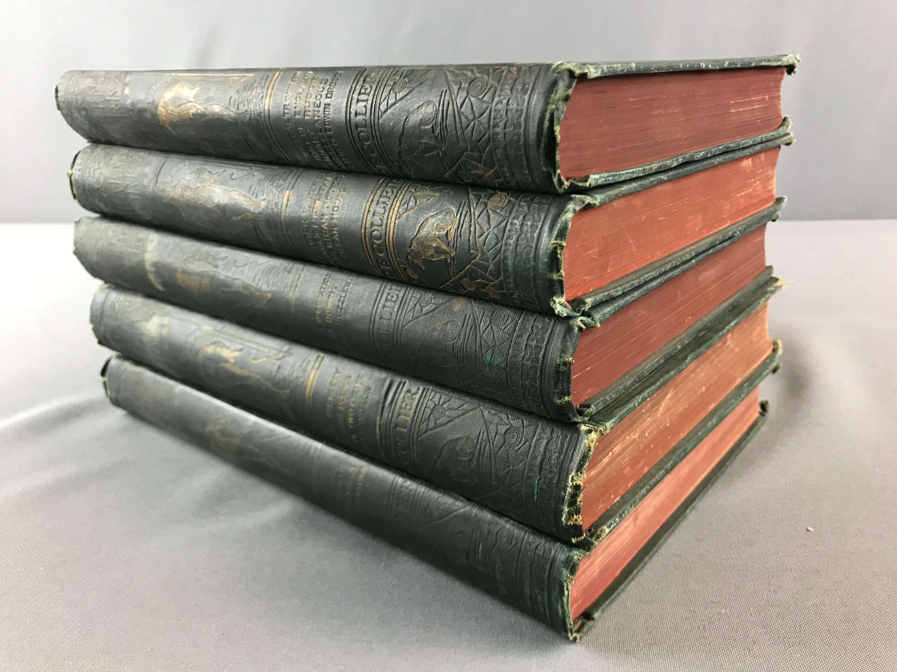 Group of 5 antique Dickens Works Volumes