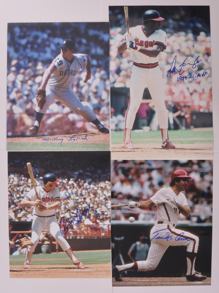 Group of 4 Signed Major League Baseball Players Photograph's