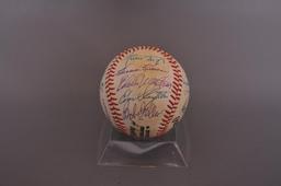 Hall of Famer Signed Baseball with 17 Signatures