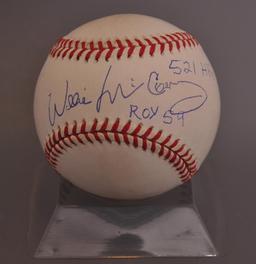 San Francisco Giant Willie McCovey Signed Baseball with JSA COA