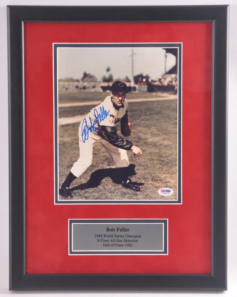 Cleveland Indian Bob Feller Signed Photograph with PSA DNA COA