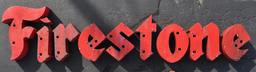 Vintage Porcelain Firestone Letters Advertising Porcelain Sign