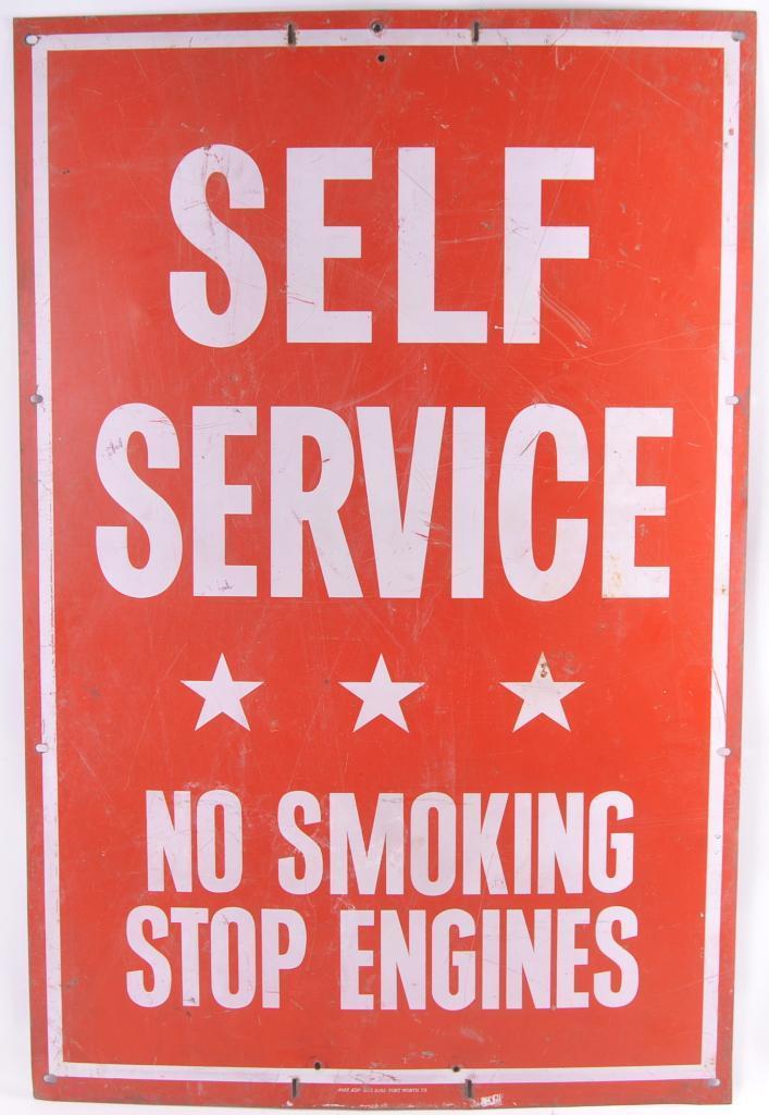 Vintage Self Service Metal Sign