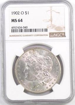 1902 O Morgan Silver Dollar (NGC) MS64.