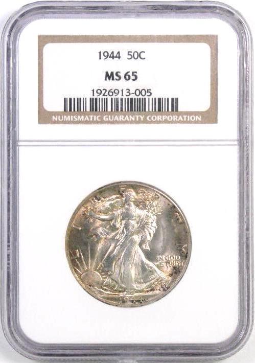 1944 P Walking Liberty Silver Half Dollar (NGC) MS65.