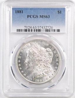 1881 P Morgan Silver Dollar (NGC) MS63.