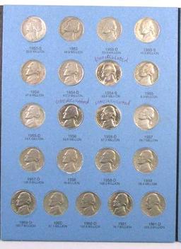 Group of (3) Whitman & H.E. Harris Folders Jefferson Nickels 1938-2012 with (158) Coins.