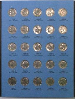 Group of (2) Whitman Folders Roosevelt Dimes 1 & 2 with (127) Coins.