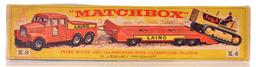 Matchbox King Size K-8 Prime Mover and Transporter with Caterpillar Tractor
