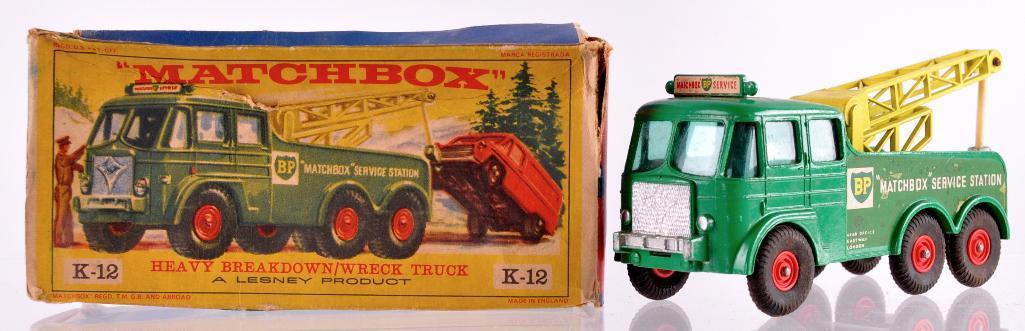 Matchbox King Size K-12 Heavy Breakdown Wreck Truck Die-Cast Vehicle with Original Box