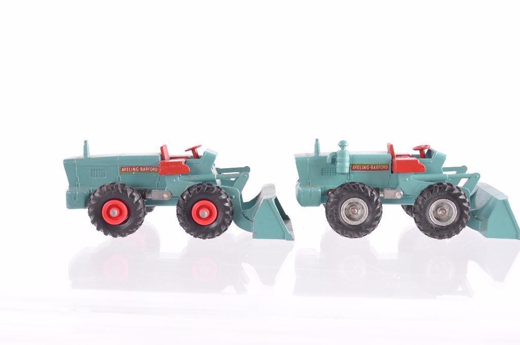 Group of 2 Matchbox King Size K-10 Aveling Barford Tractor Shovels