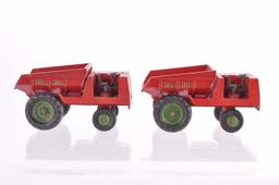 Group of 2 Matchbox King Size K-2 Muir-Hill Dumper Die-Cast Vehicles with Original Boxes