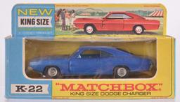 Matchbox King Size K-22 Dodge Charger Die-Cast Vehicle with Original Box