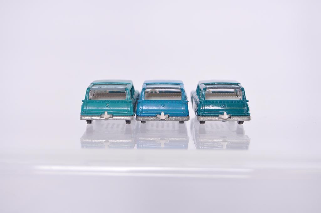 Group of 3 Matchbox No. 42 Studebaker Station Wagon Die-Cast Vehicles with Original Boxes