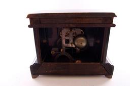 Antique Mantle Clock with Ornate Scroll Feet