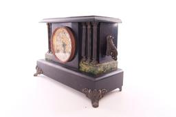 Antique Attleboro Mantle Clock with Scroll Feet