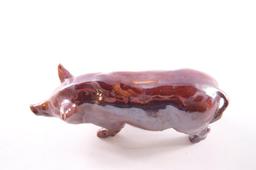 Antique Red Wing Pottery Pig