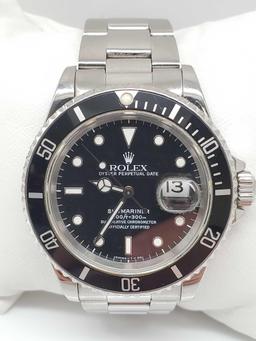 Vintage 1990's Rolex Submariner Oyster Perpetual Date Automatic Chronometer