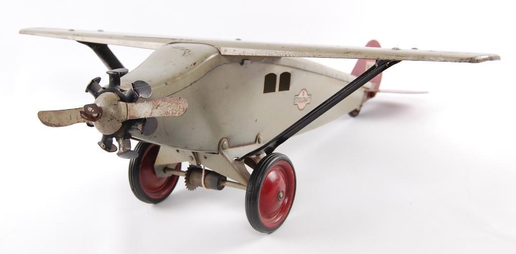 Antique Steelcraft Pressed Steel NX130 Aeroplane Pull Toy
