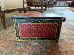 Chest with painted floral design