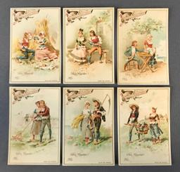 Group of 6 Liebig Bon Appetit Trade Cards