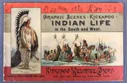 Antique Kickapoo Medicine Company Graphic Scenes Booklet