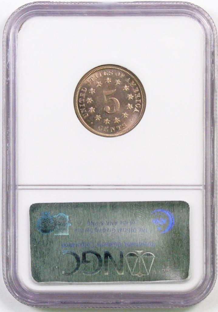 1874 Shield Nickel (NGC) PF64.