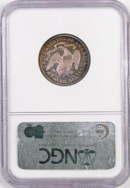 1885 Seated Liberty Silver Quarter (NGC) PF65 Cameo.